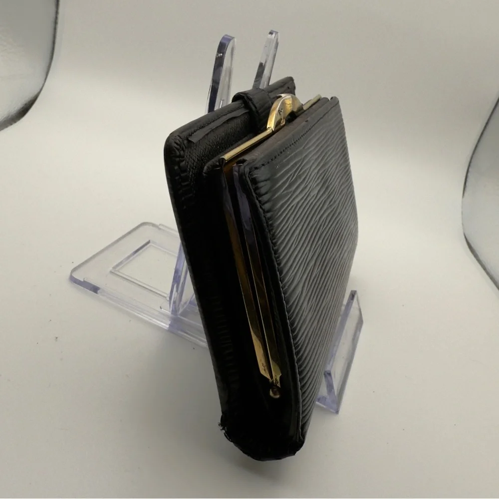 Louis Vuitton Black Epi Leather French Purse Wallet Gold | Women’s | Used |